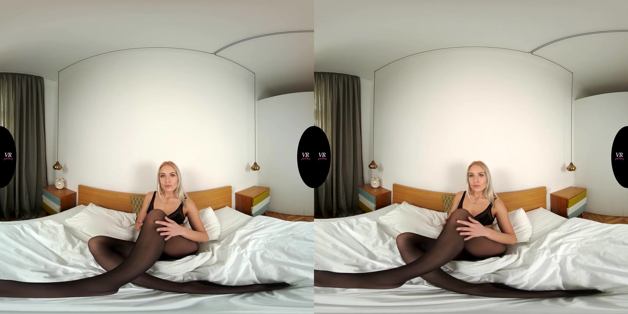 Intense Eye Contact - Shaved Blonde Toying - SexLikeReal