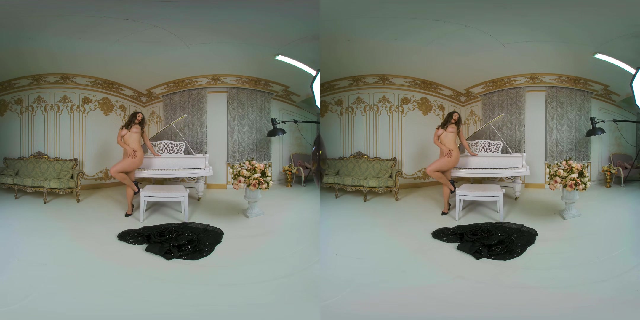 Olena In A Black Dress And Without It )