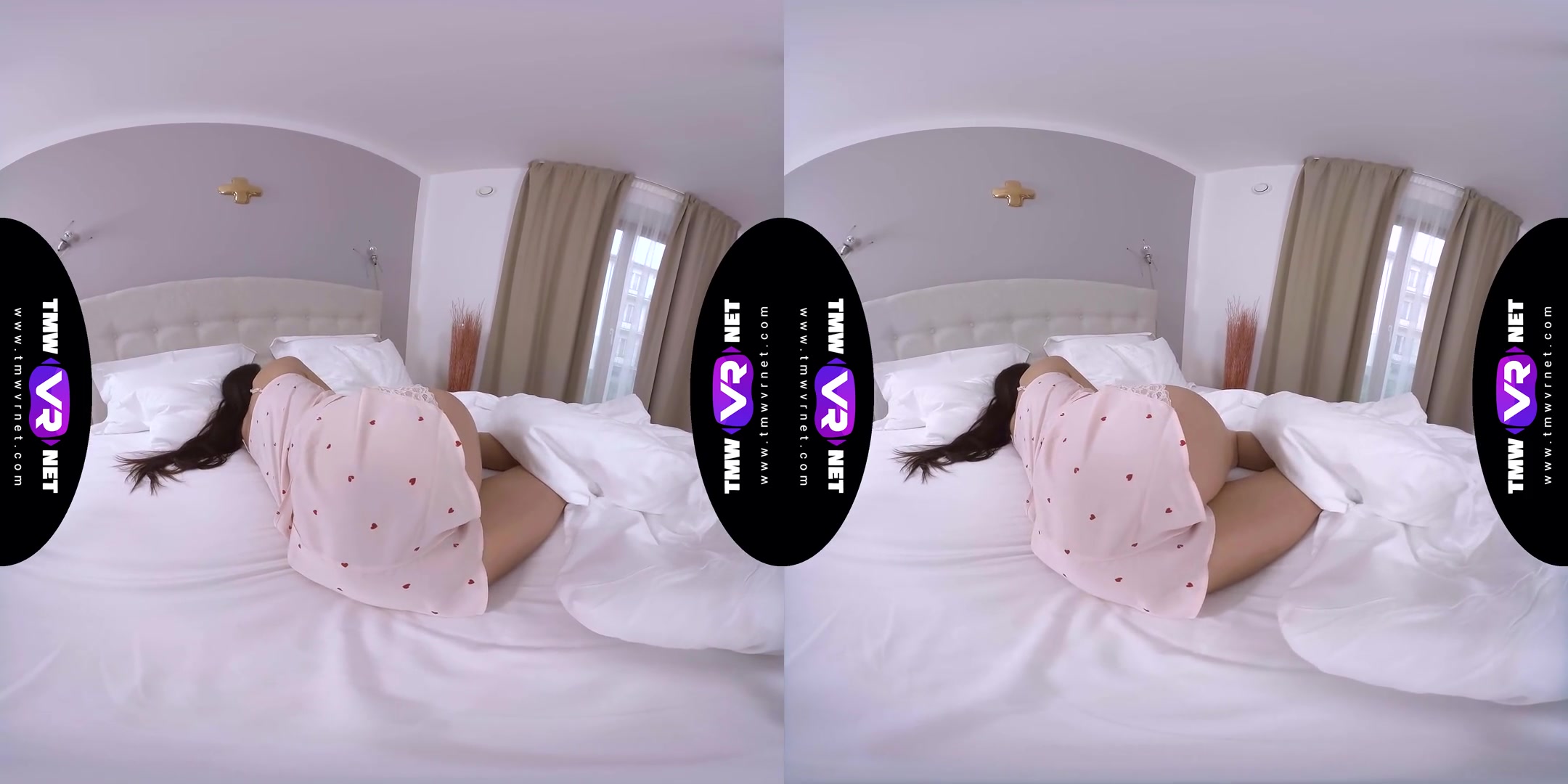 Dude Watches Cutie Masturbating - Sexy Virtual Girlfriend Katy Rose Solo on the Bed