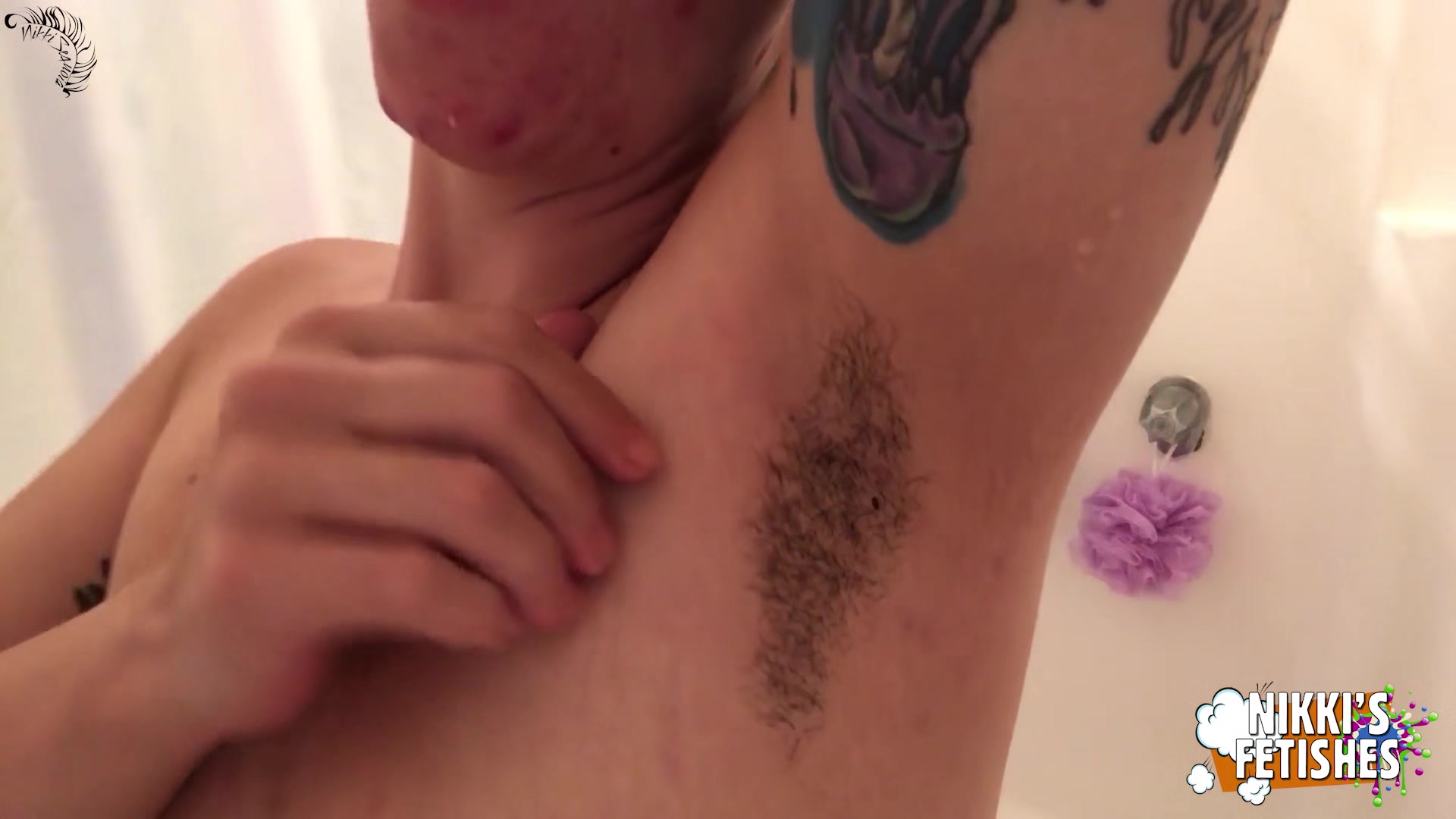 NIKKISFETISHES - Hot MILF Hairy Armpits in the Shower JOI
