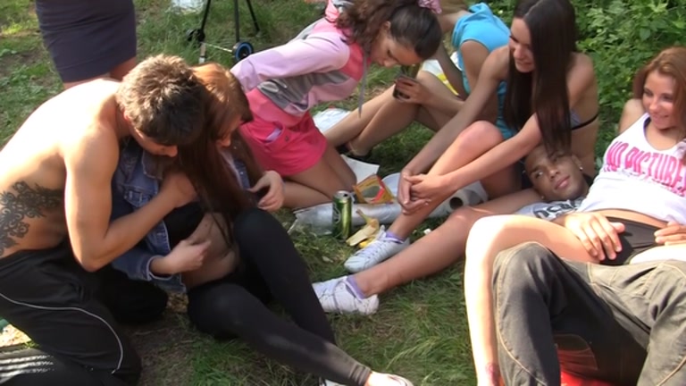 Party in the woods over sexy sex