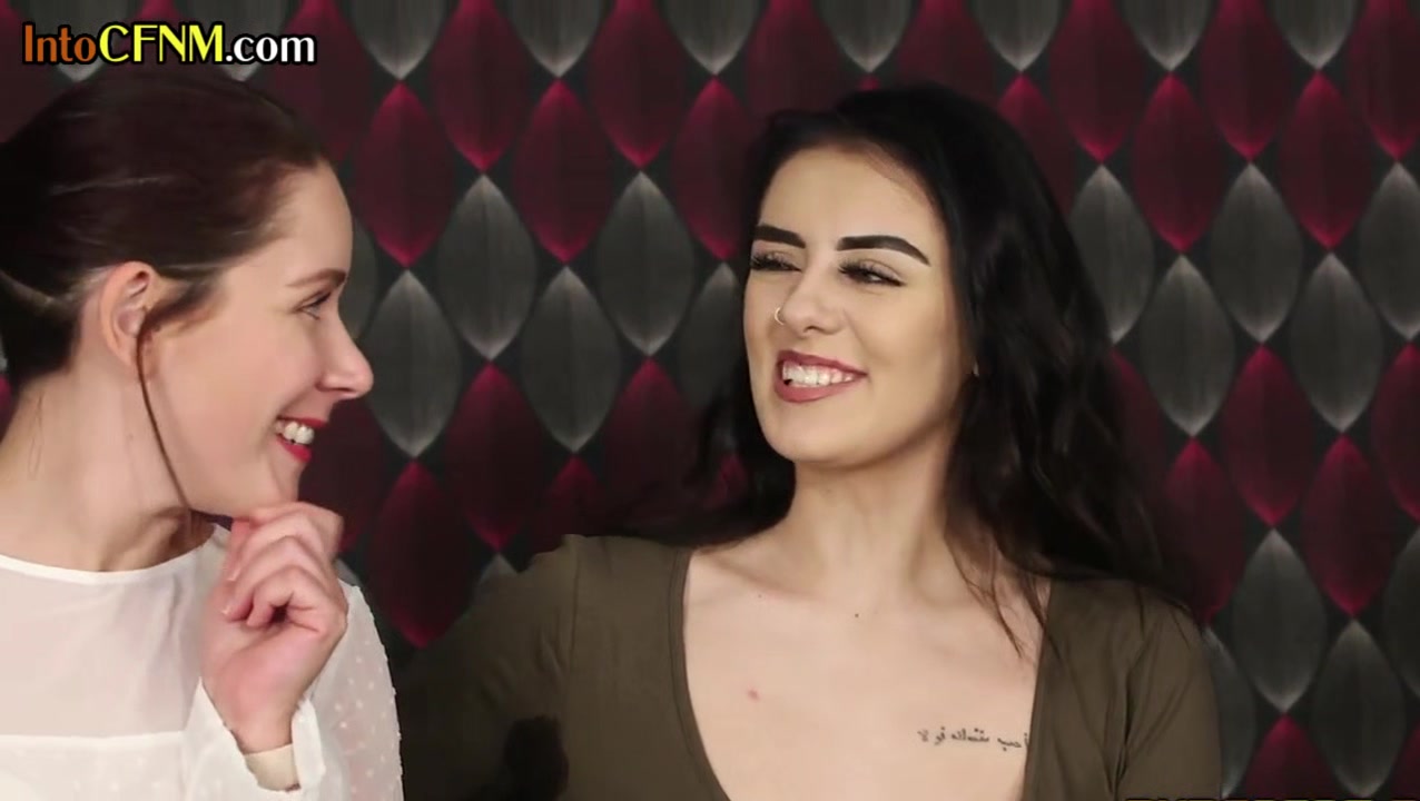 CFNM femdom ladies deepthroating cock in group session