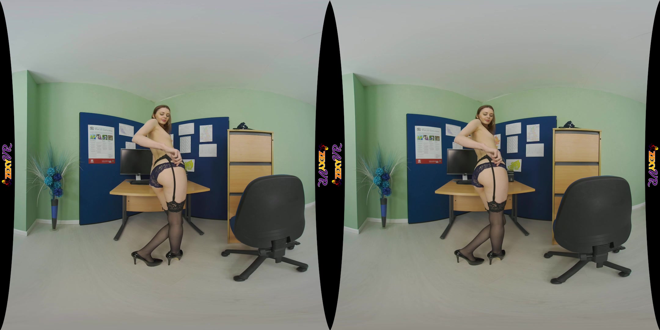 Office Cutie featuring Kourtney E - ZexyVR