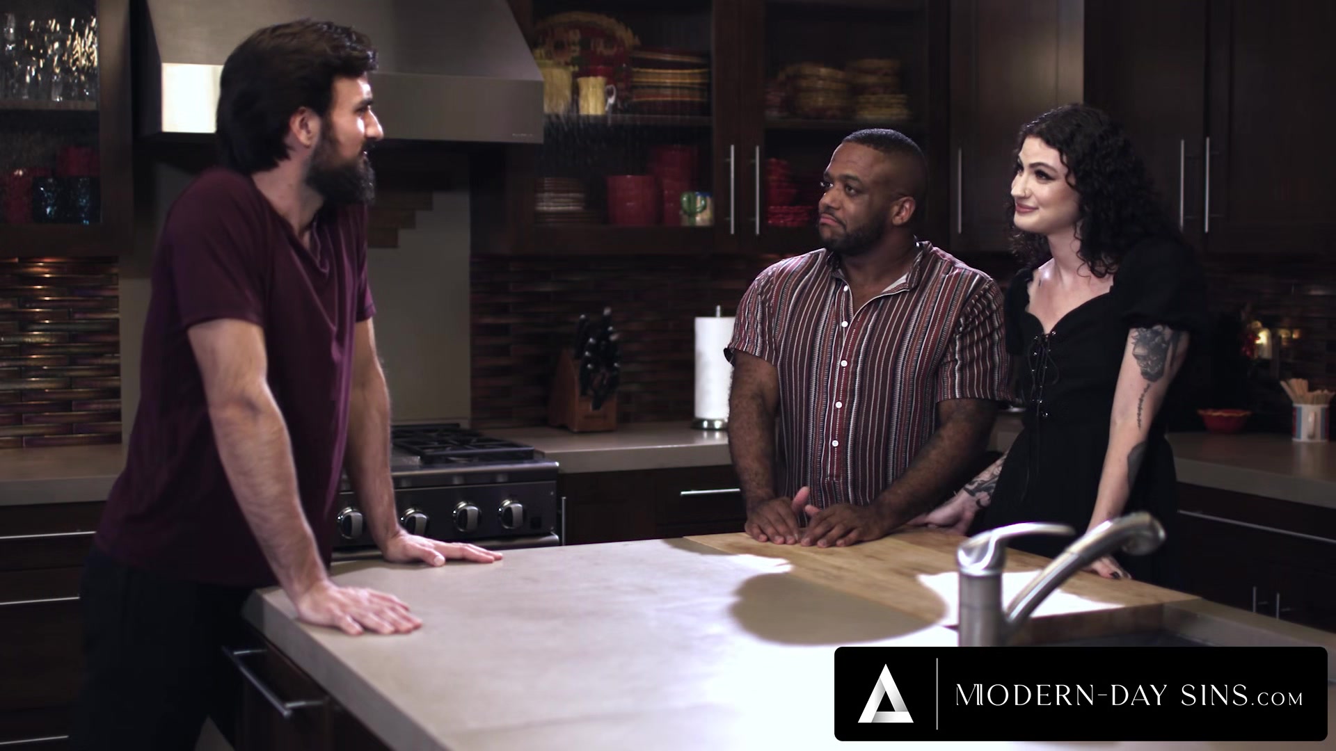 MODERN-DAY SINS - Interracial Swingers Convince Married Friend To Cheat In Bisexual Threesome!