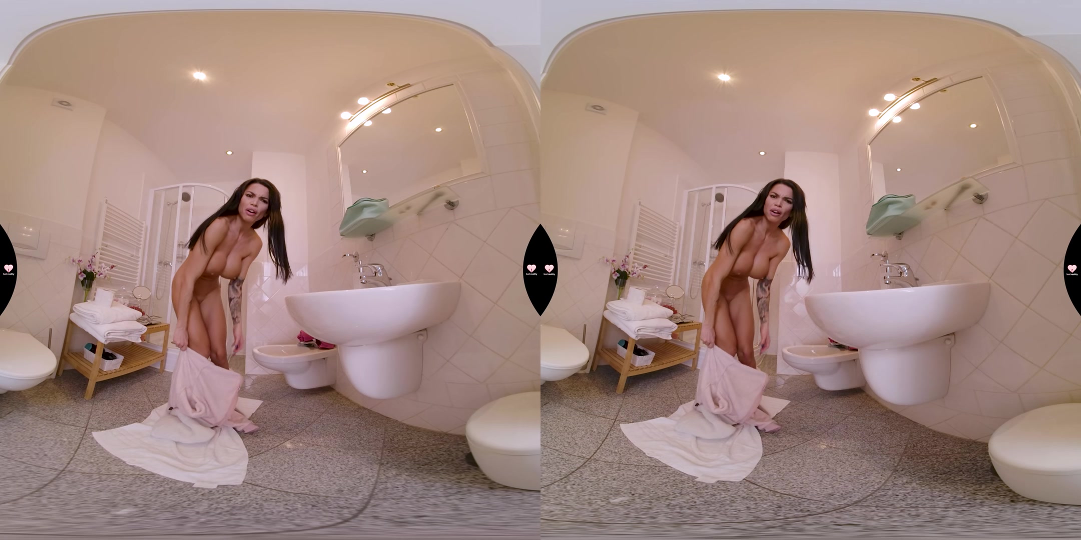 VR Hostel 2 - Peeping On Her Boobs And Getting Some Juice - LustReality