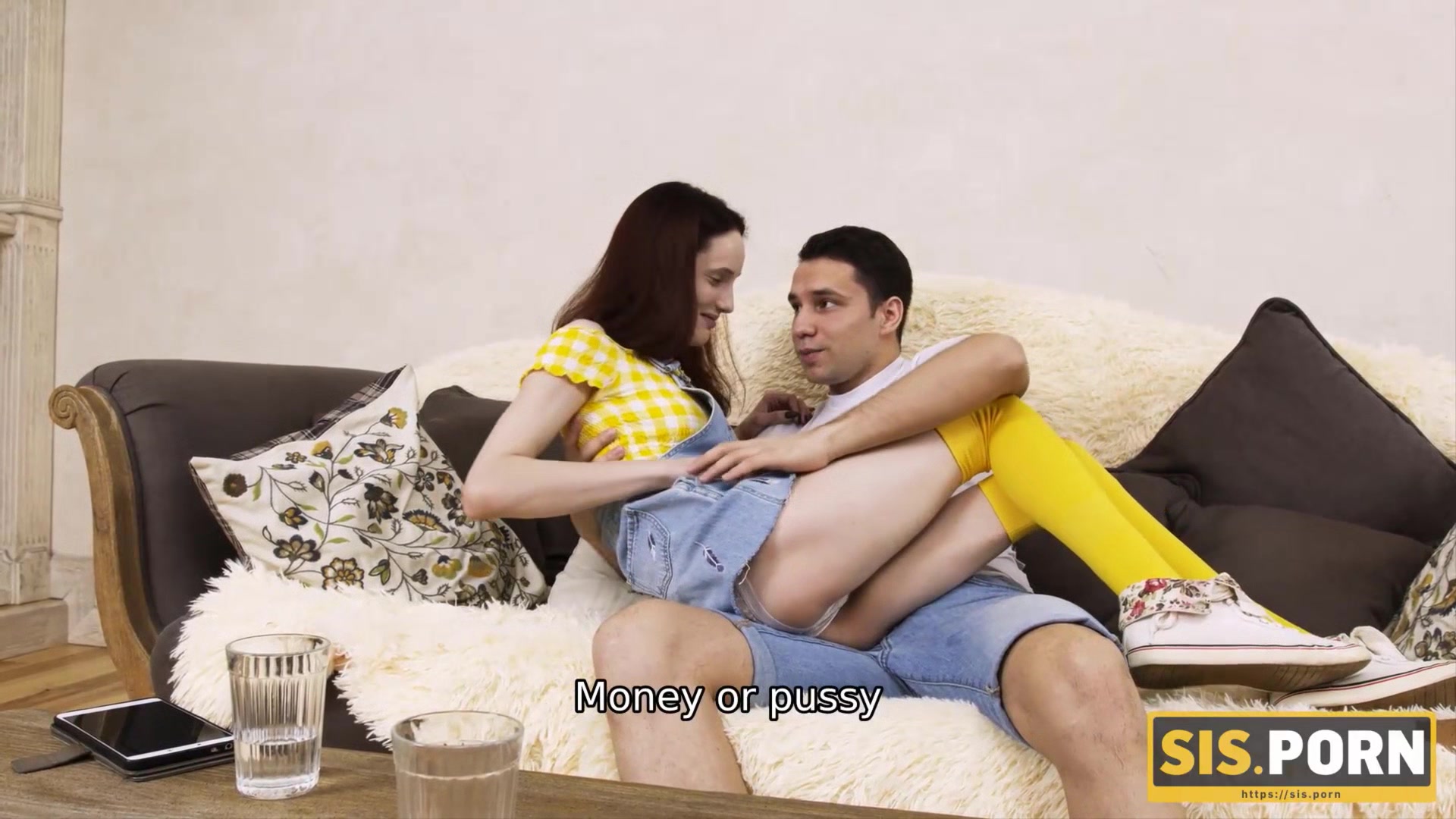 SIS.PORN. teen 18+ with red hair looks fragile but stepbro dick enters vagina at ease