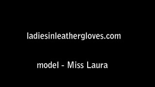Kinky babes Harley and Elle love to rub soft leather gloves on big boobs