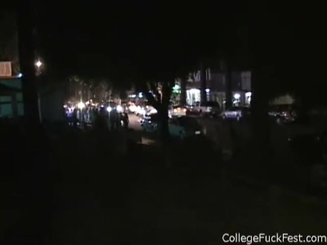 Kissing coed teens get busy in amateur party