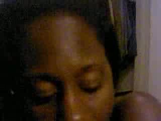 Black chick gives head