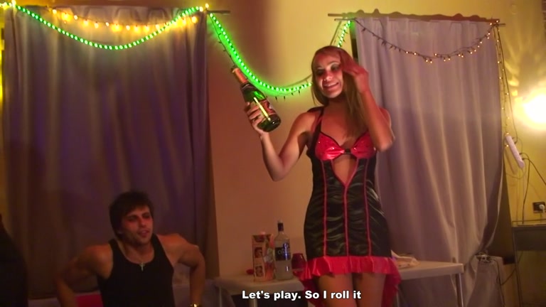 Sexy students 18+ celebrate Halloween scene 4