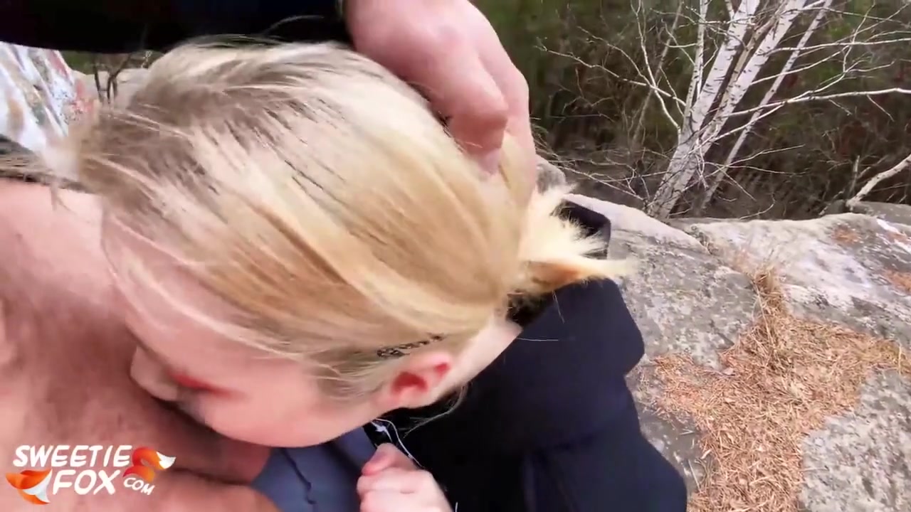 Blonde Blowjob Dick And Hard Pussy Fuck In The Forest