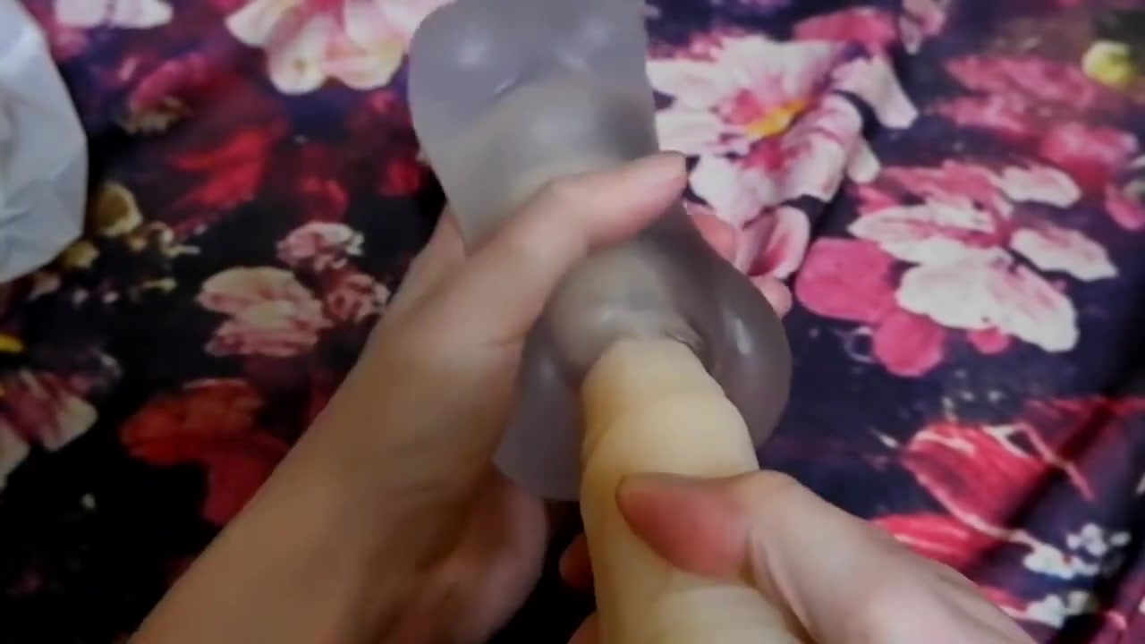 Asmr ? Playing With New Toys: Horse Dildo Inside Vagina Of Little Demon without Music