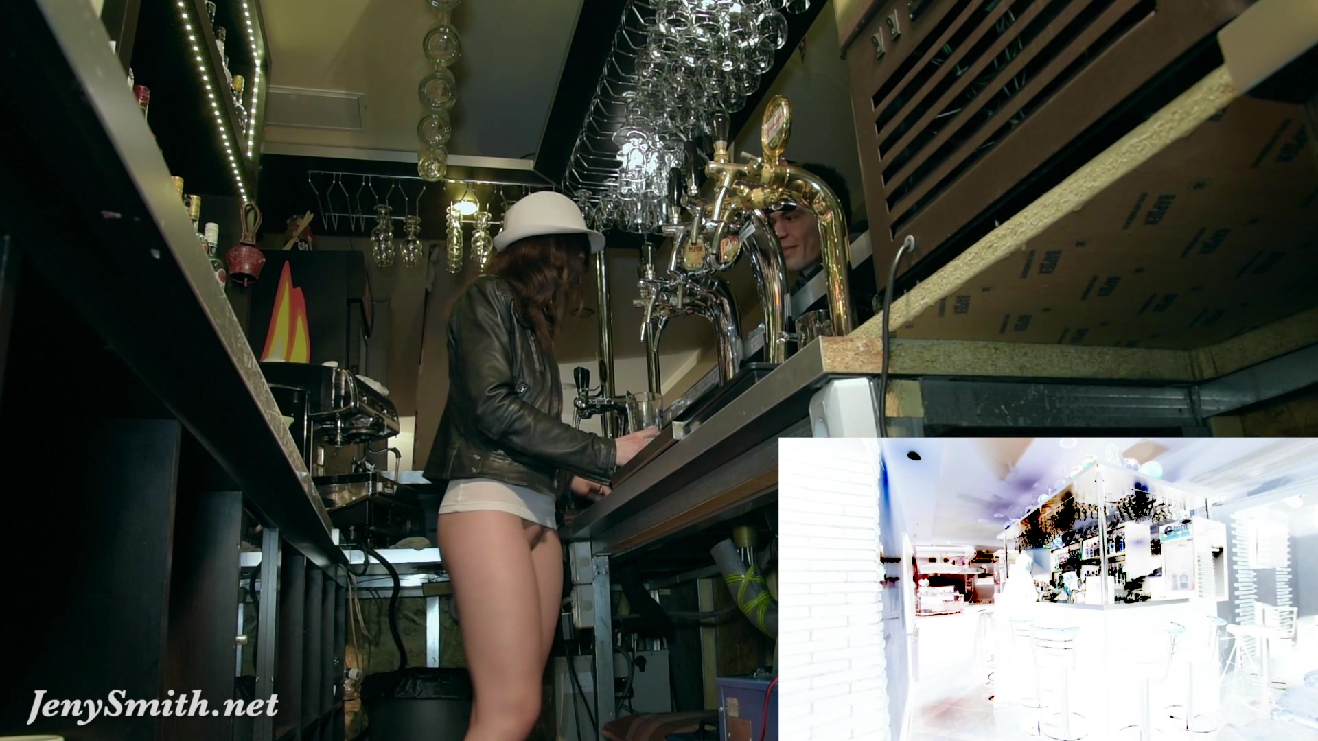 Jeny Smith naked barmaid on duty