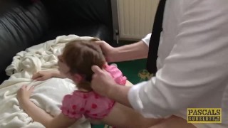Hardfucked little subslut Cherry English hammered by master
