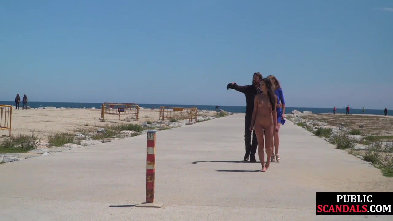 Public euro walks and crawls outdoors in front of strangers