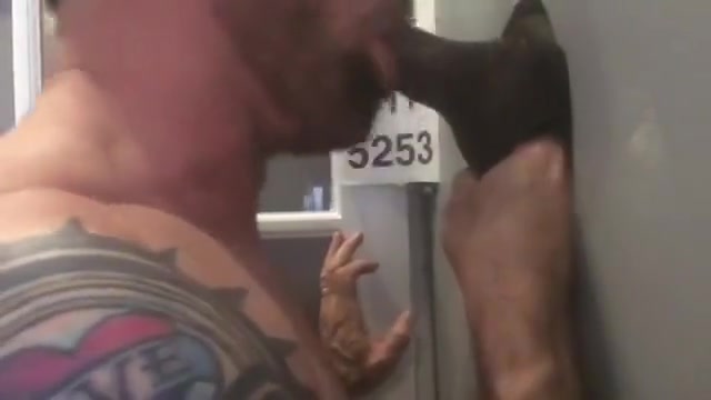 Muscle Stud Sucks 2 Loads Out of BBC at Philly Gloryhole