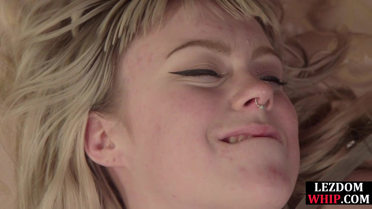 Whipping lez dominates over lesbian bae with sex toys