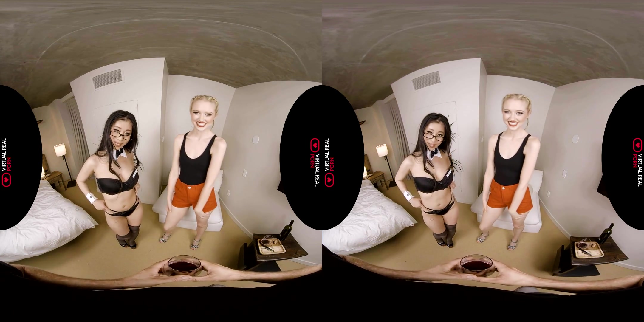 Chloe Couture & Jade Kush in Hidden Threesome - VirtualRealPorn