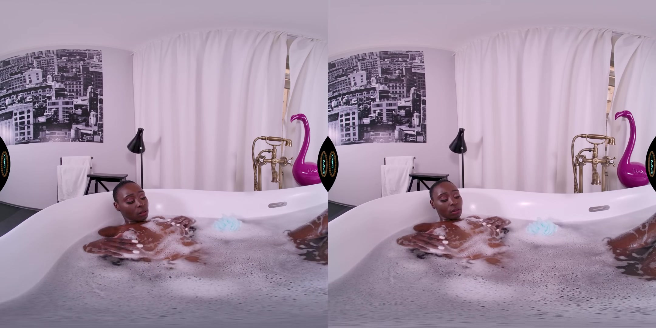 Taking A Hot Bath - Big Tits African Pornstar Zaawaadi Solo