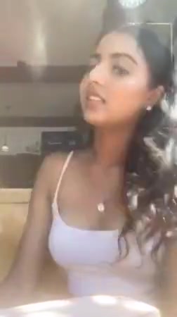 Indian girl talking on livestream