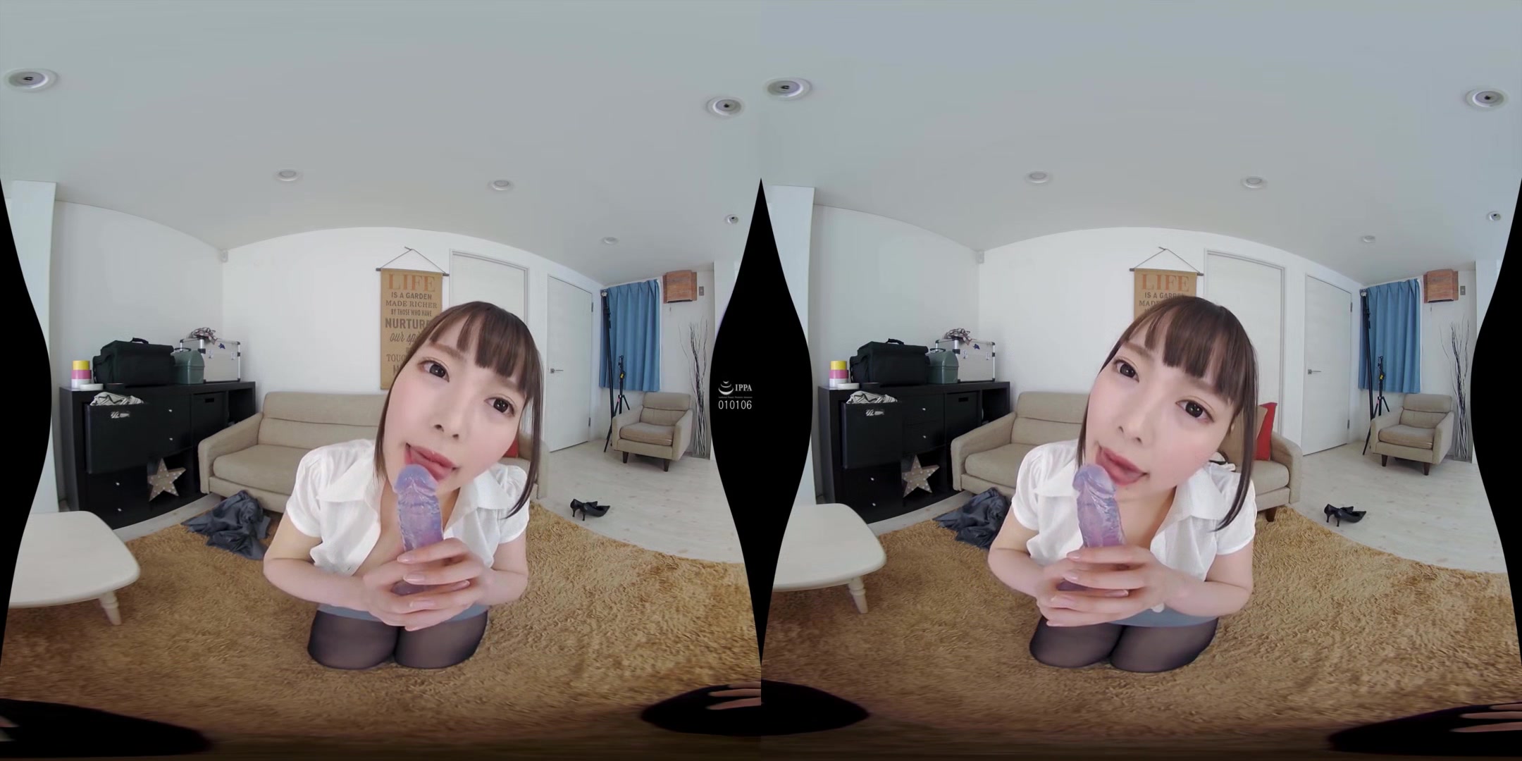 Door to Door Salesgirl Demos her Toys; Big Tits Japanese Pornstar Fucks with Sextoys POV