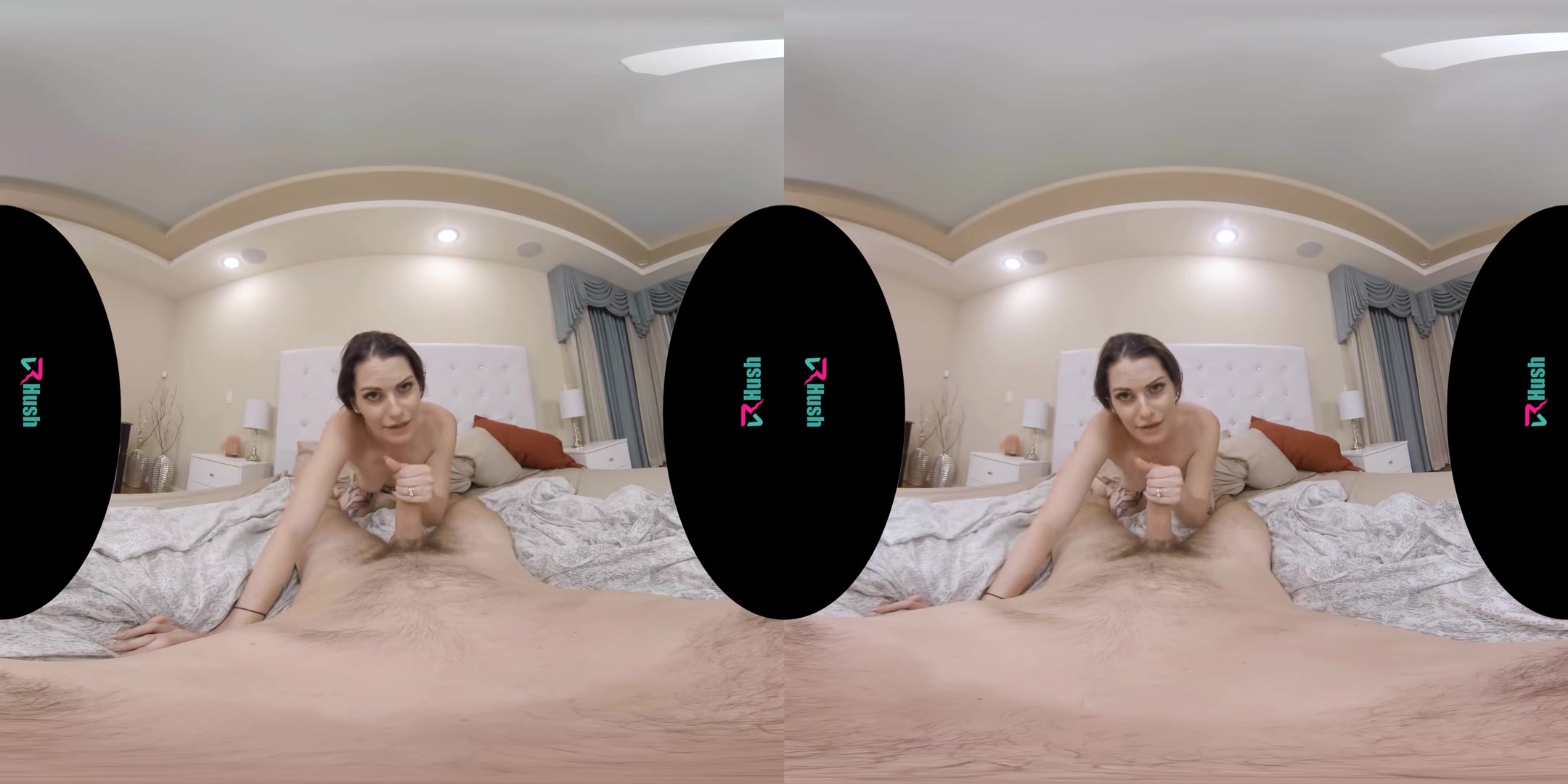 VRHUSH Aria Khaide tries on outfits before riding your cock