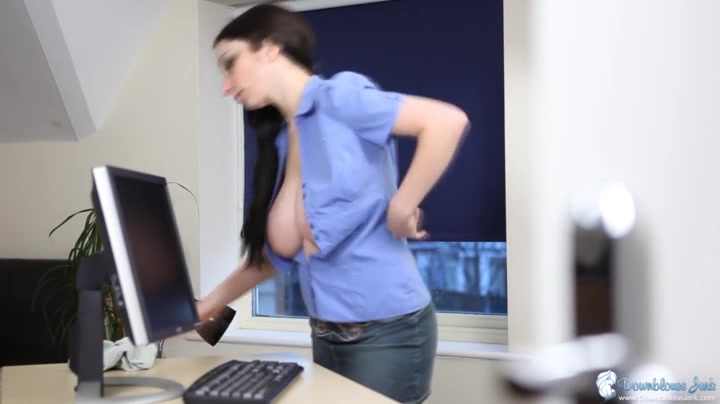 Gemma Lou in Office Tease - DownblouseJerk