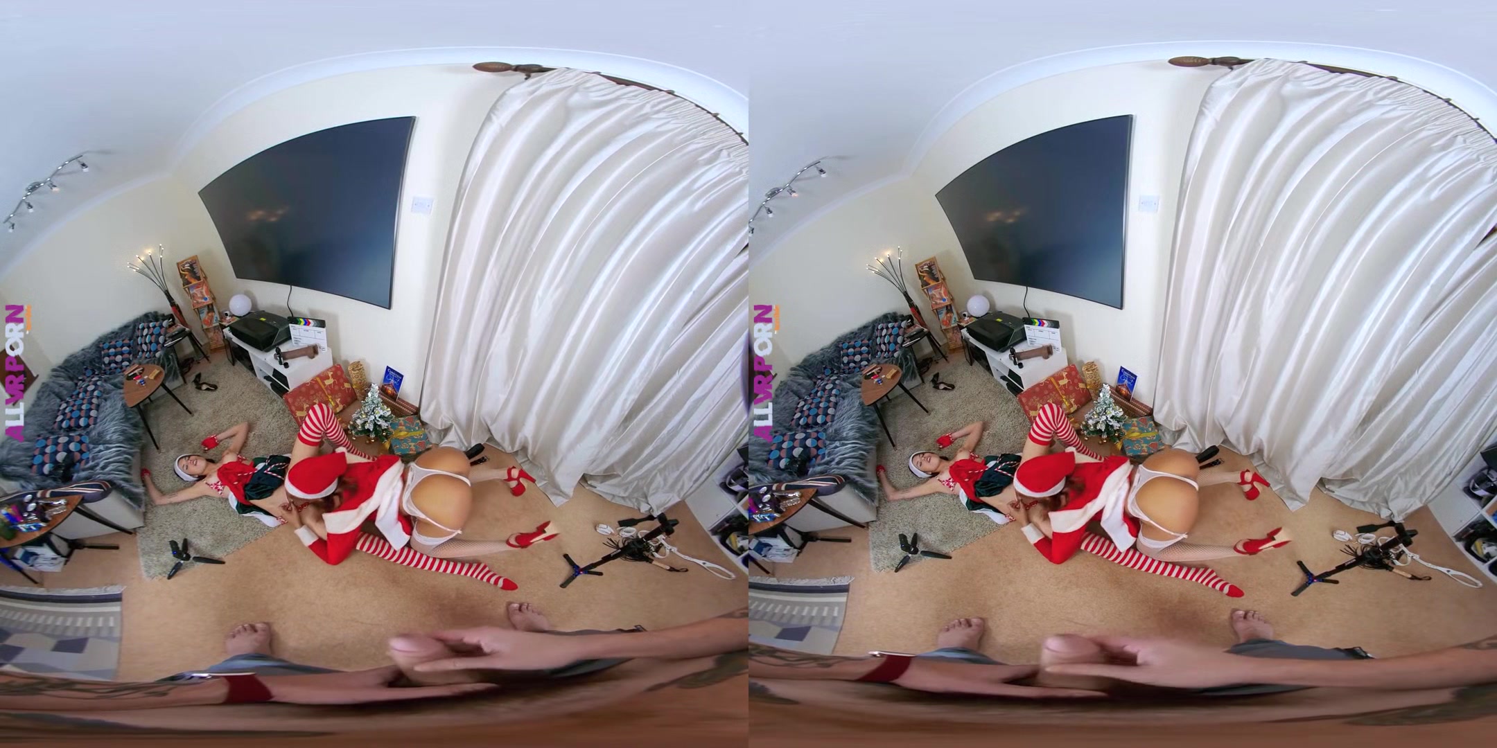 Merry Fucking Xmas I - FFM Holiday Threesome Hardcore