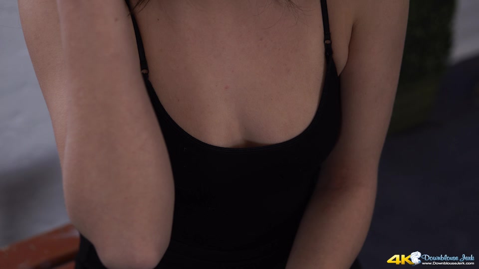 Georgie in Casual Slips - DownblouseJerk