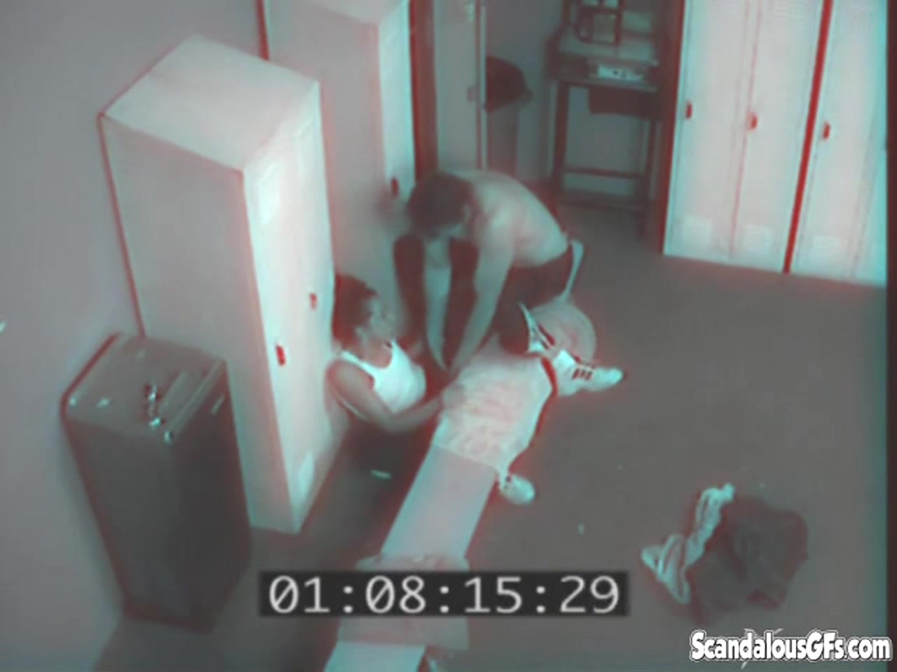 Locker room fuck between fit slut and jock