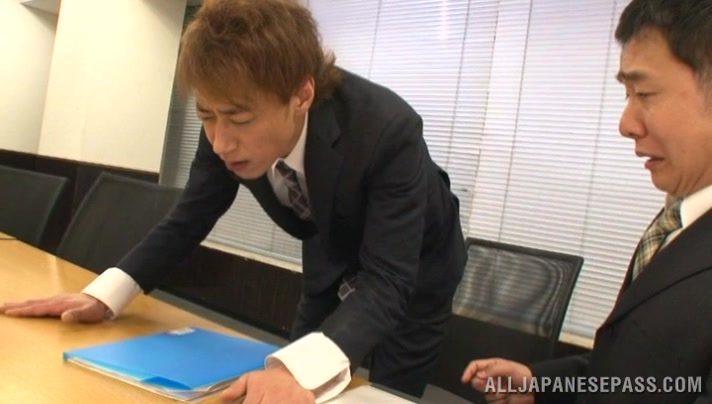 Mayu Kamiya Asian lady in office suit enjoys rear fuck