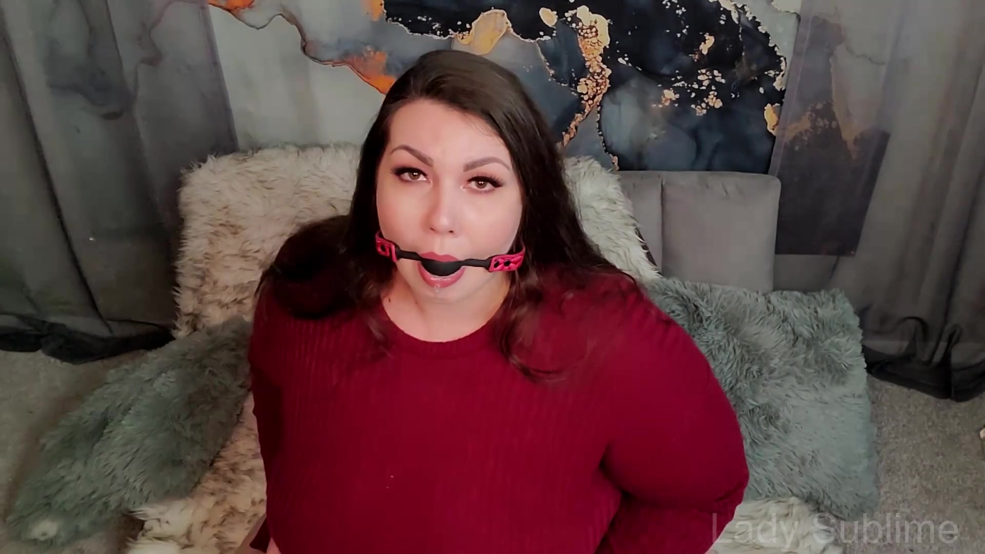 Ball Gag Pussy Play - Sex Movies Featuring Lady Sublime