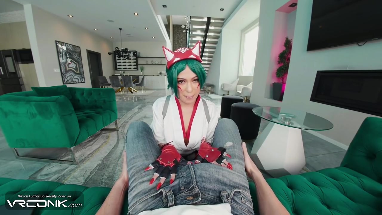 Busty Kiriko From Overwatch Video Game Fucks Anally With A Fan In Cosplay Parody Pt.1 With Reyna Belle And Vr Porn