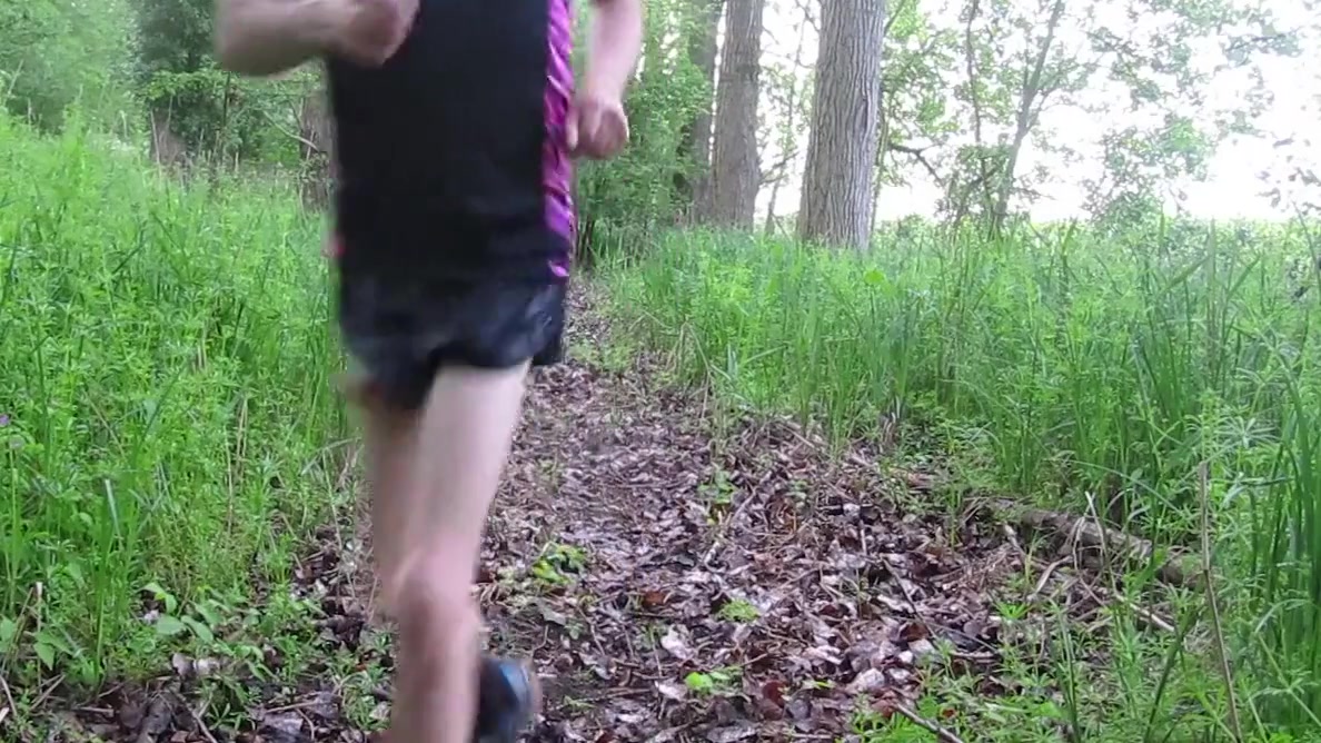 Outdoor Boner Jogging In Short Sprinter Shorts