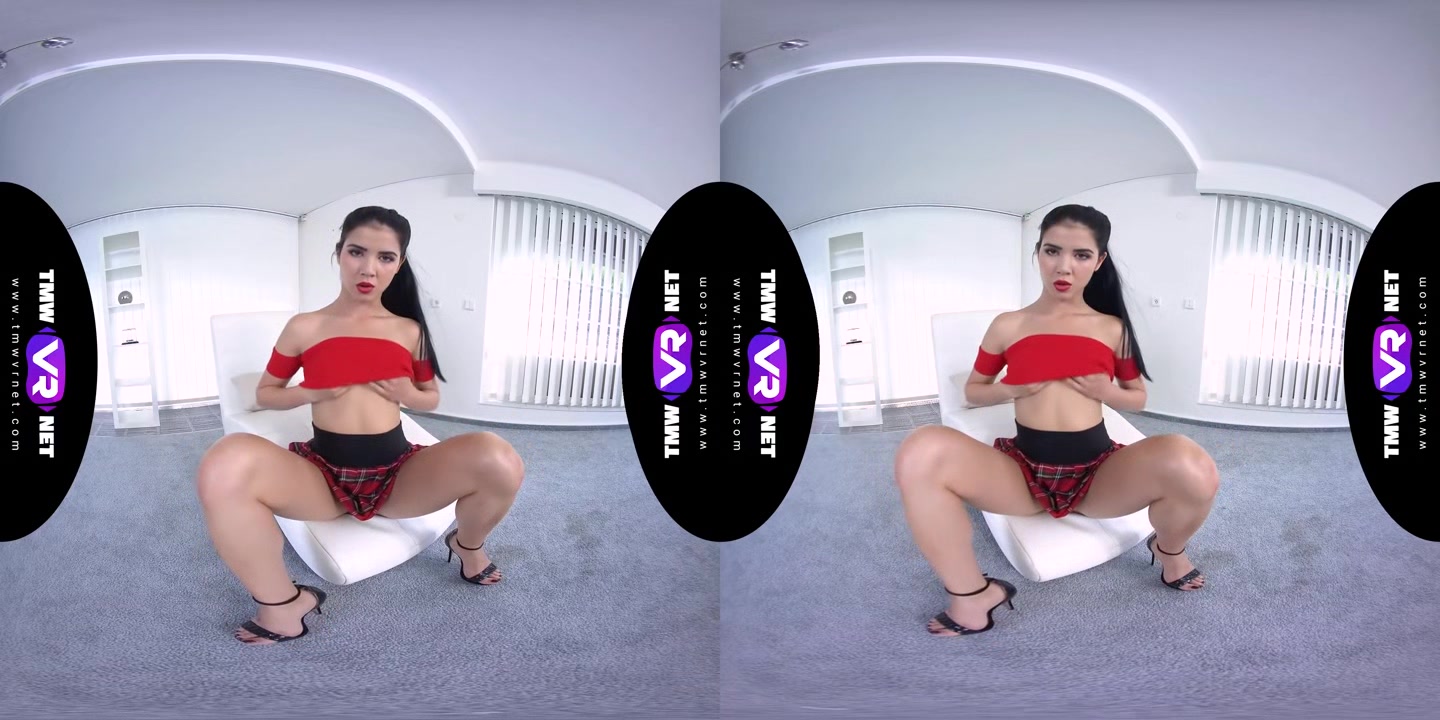 High-Heeled Brunette Masturbates Till Orgasm