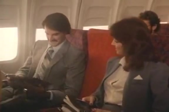 Shanna McCullough, Mike Horner in sex on a plain in vintage classic porn