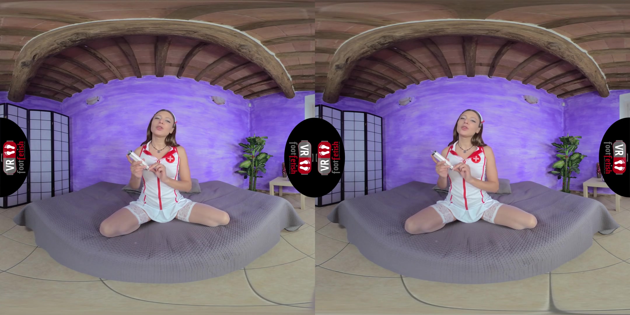 Hot Nurse Talia Mint Has A Special Vaccine For You - VRFootFetish