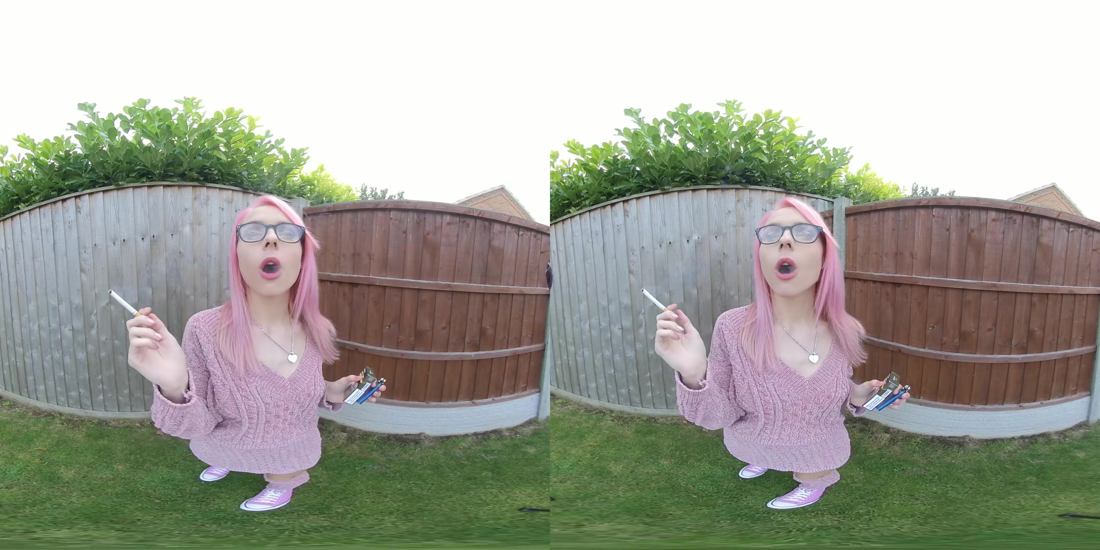Chloe Toy - Smoking In The Garden - VRSmokers