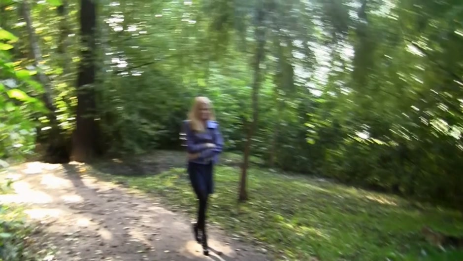 Blonde gets naked and has sex in public