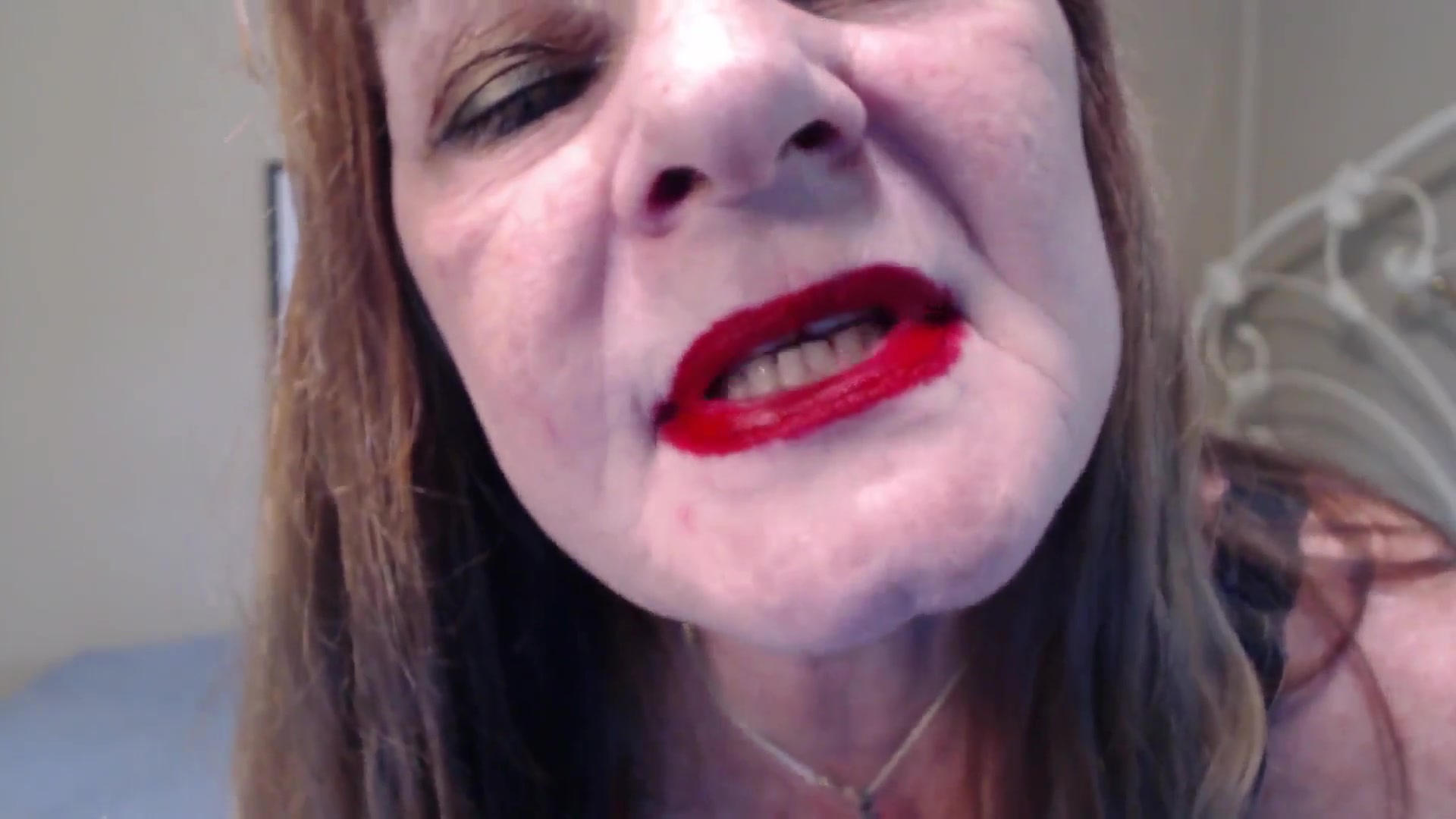 Red Shiny Lips Teasing You - TacAmateurs