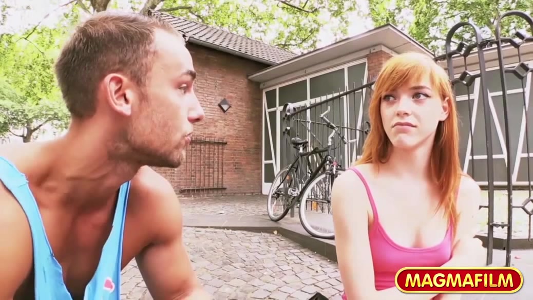 Picking up a Natural Redhead teen 18+ for easy cash