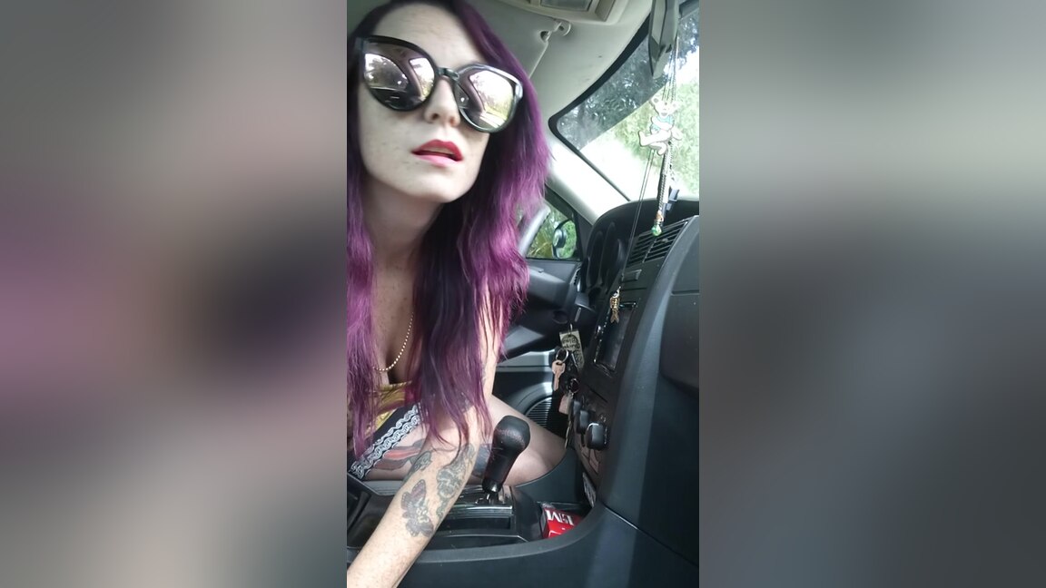 Public Masturbation In A Sports Car At The Park - Ladythetramp