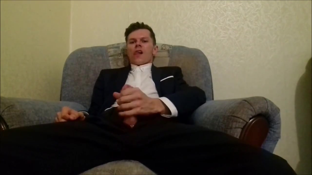 After Working In The Office The Guy Jerks Off His Cock And Ends Up In An Office Suit