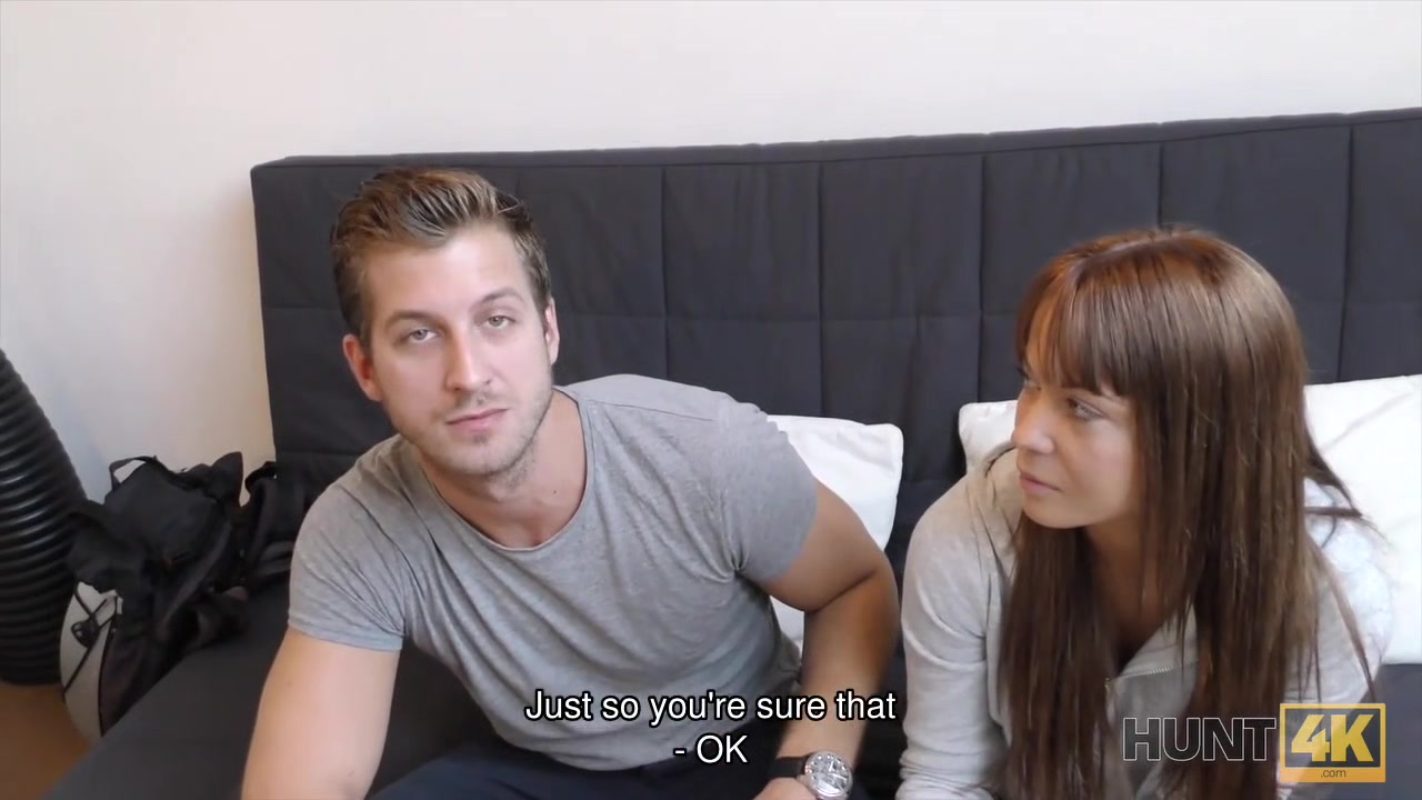 HUNT4K. Couple is in need of cash for motel so why girl gets naked