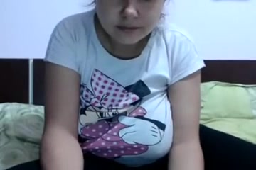 Lovely Indian girlfriend shows her tits on the webcam