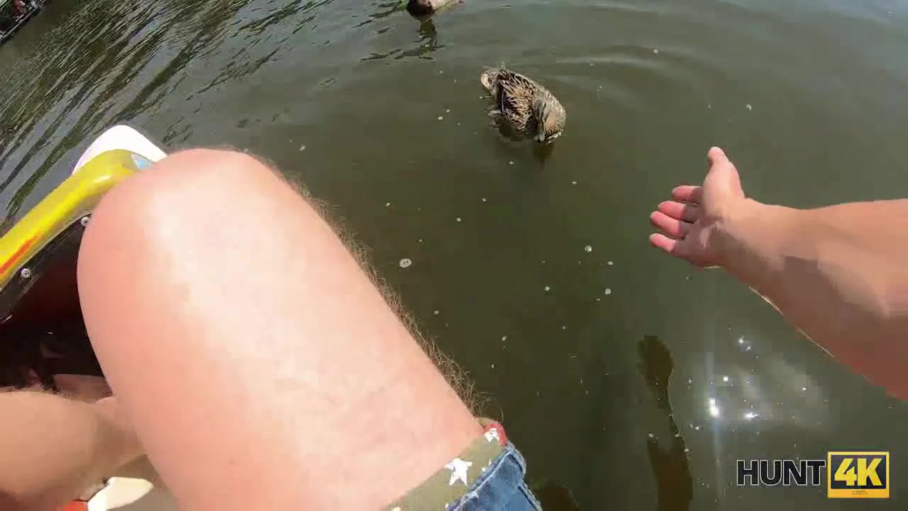 HUNT4K. Hunter meets couple at the lake and pays man to fuck his girl