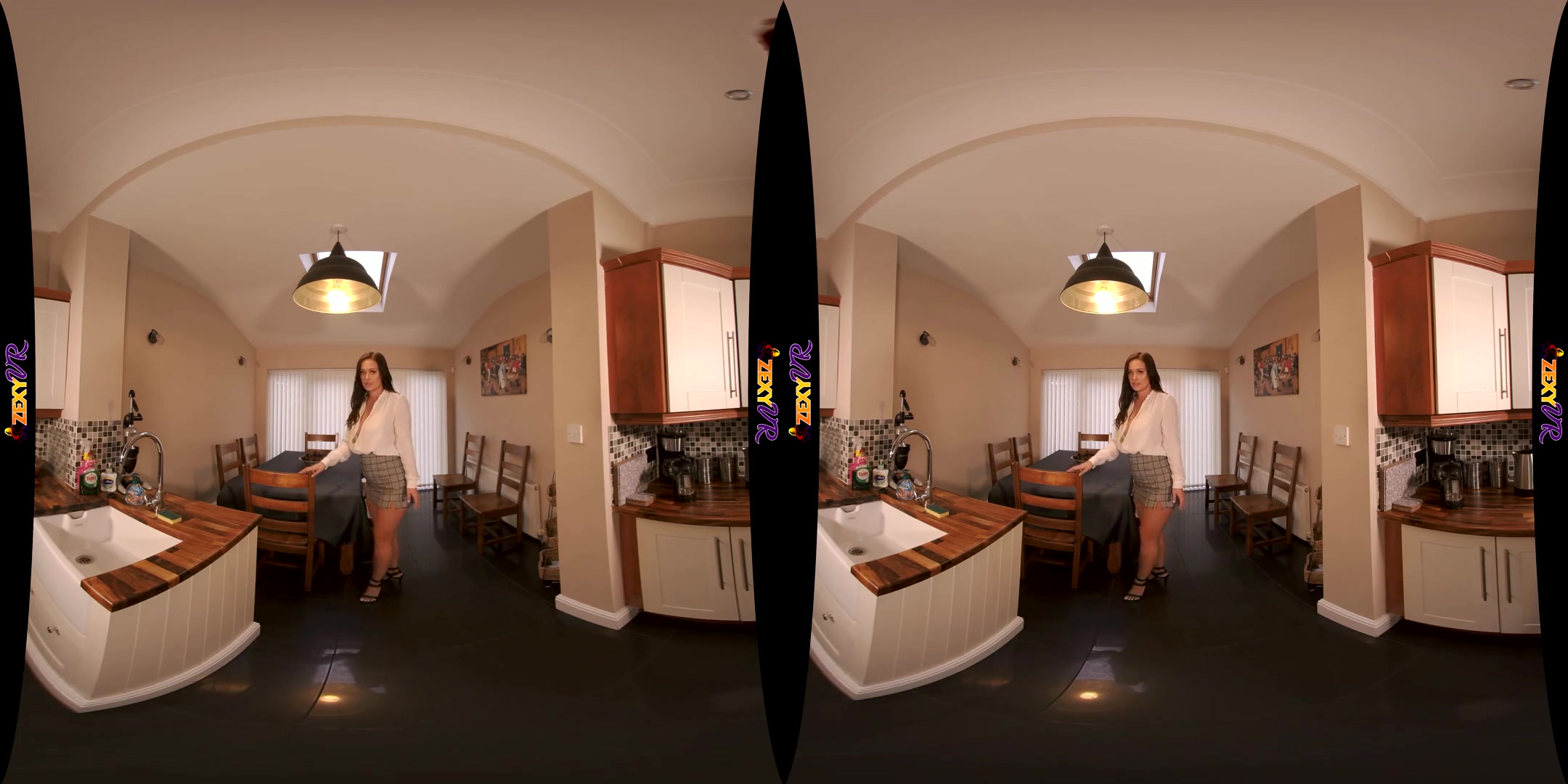 Yummy Dessert; striptease solo kitchen huge tits big ass brunette