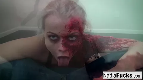 Nadia White in Sexy Zombie Pleases The Gash Between Her Legs - NadiaWhite