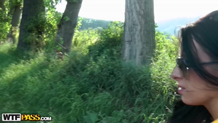 Beauty anal hard fuck in the spinney