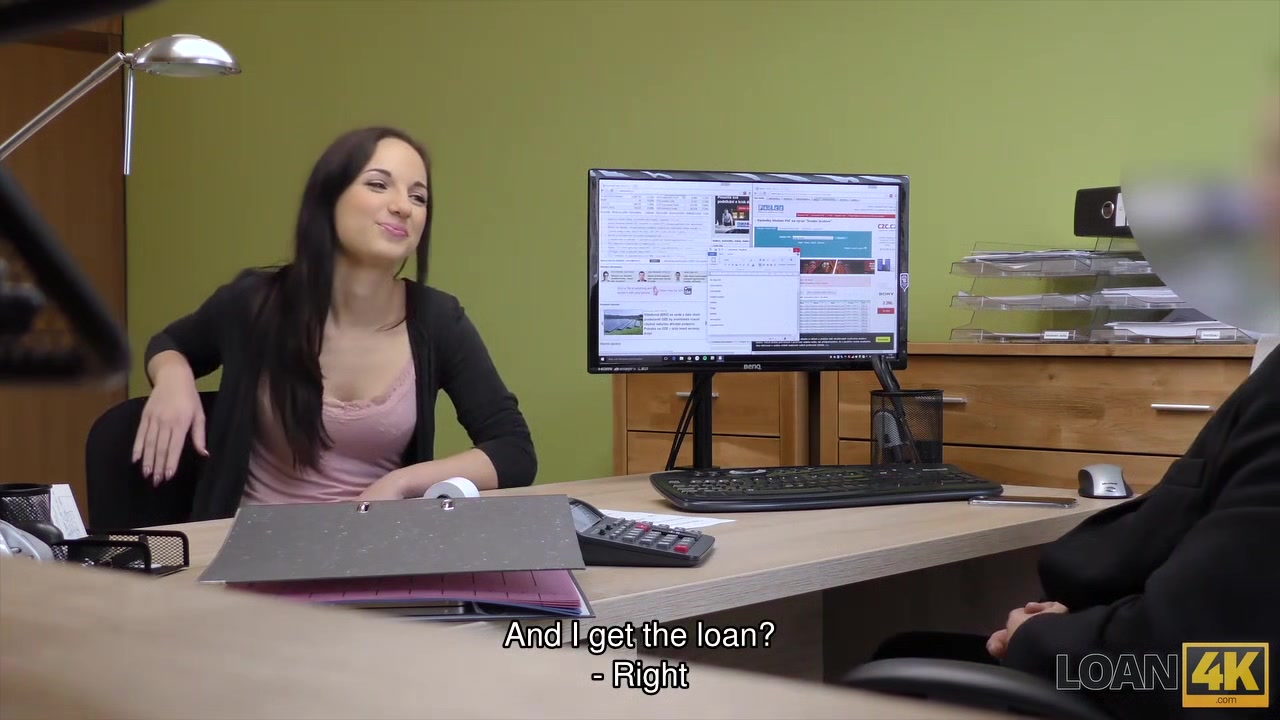 LOAN4K. Poor girl wants to run own tattoo salon and starts with sex